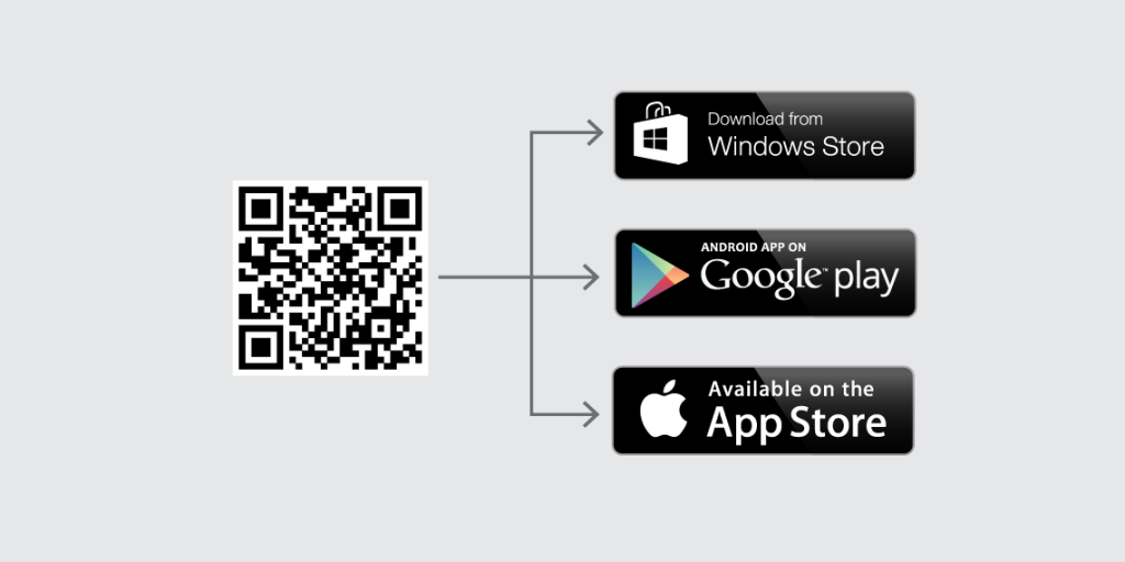 โคตร QR Code  สร้างรหัสคิวอาร์ที่แยก AppStore กับ Google Play และ Microsoft Store