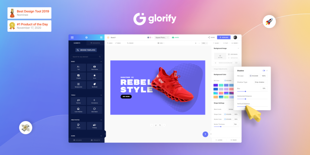 รีวิว Glorify App สุดยอด แต่งรูป สร้างโฆษณา Ads
