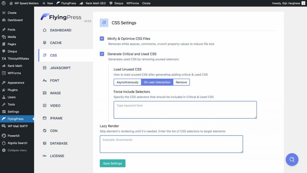 FlyingPress ปลั๊กอิน แคชและติดปีกให้เว็บ WordPress
