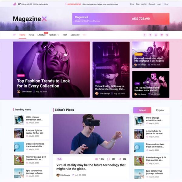 เปิดตัวธีมฟรี! Magazine-X
