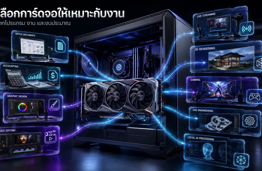 วิธีเลือกการ์ดจอคอมตั้งโต๊ะให้เหมาะกับงานแต่ละประเภท