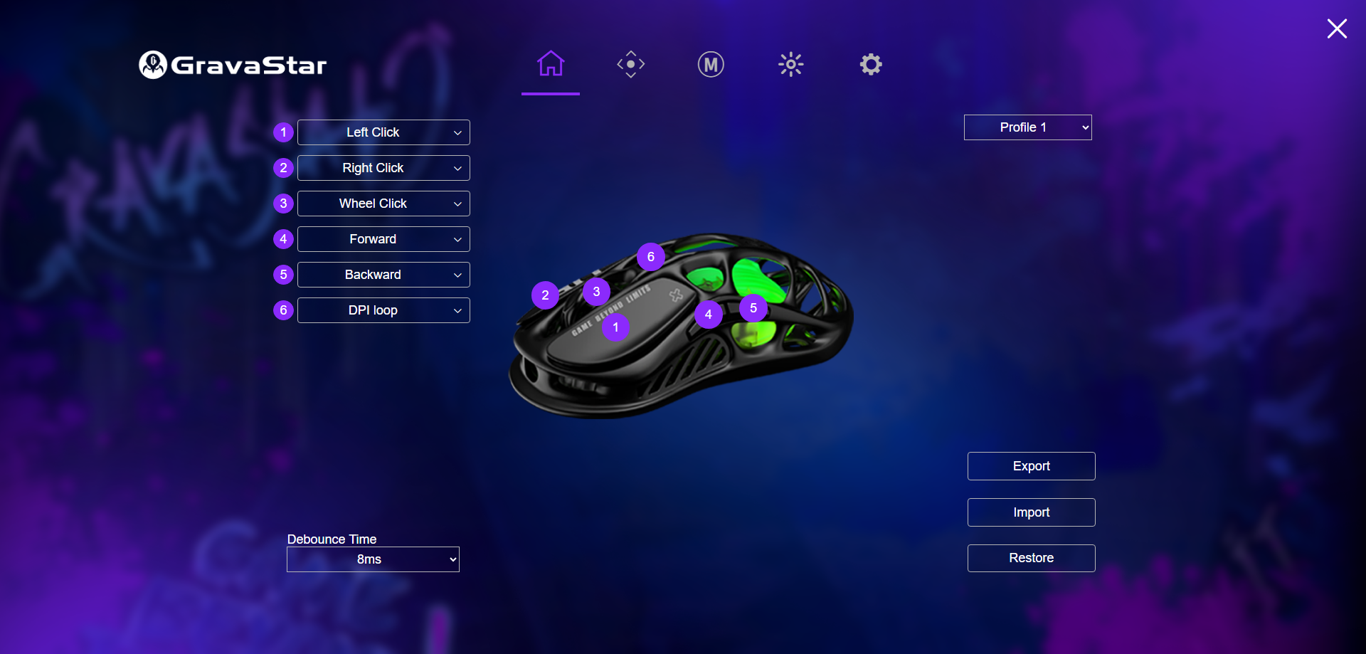 GravaStar Web Software For Mercury Mice Click