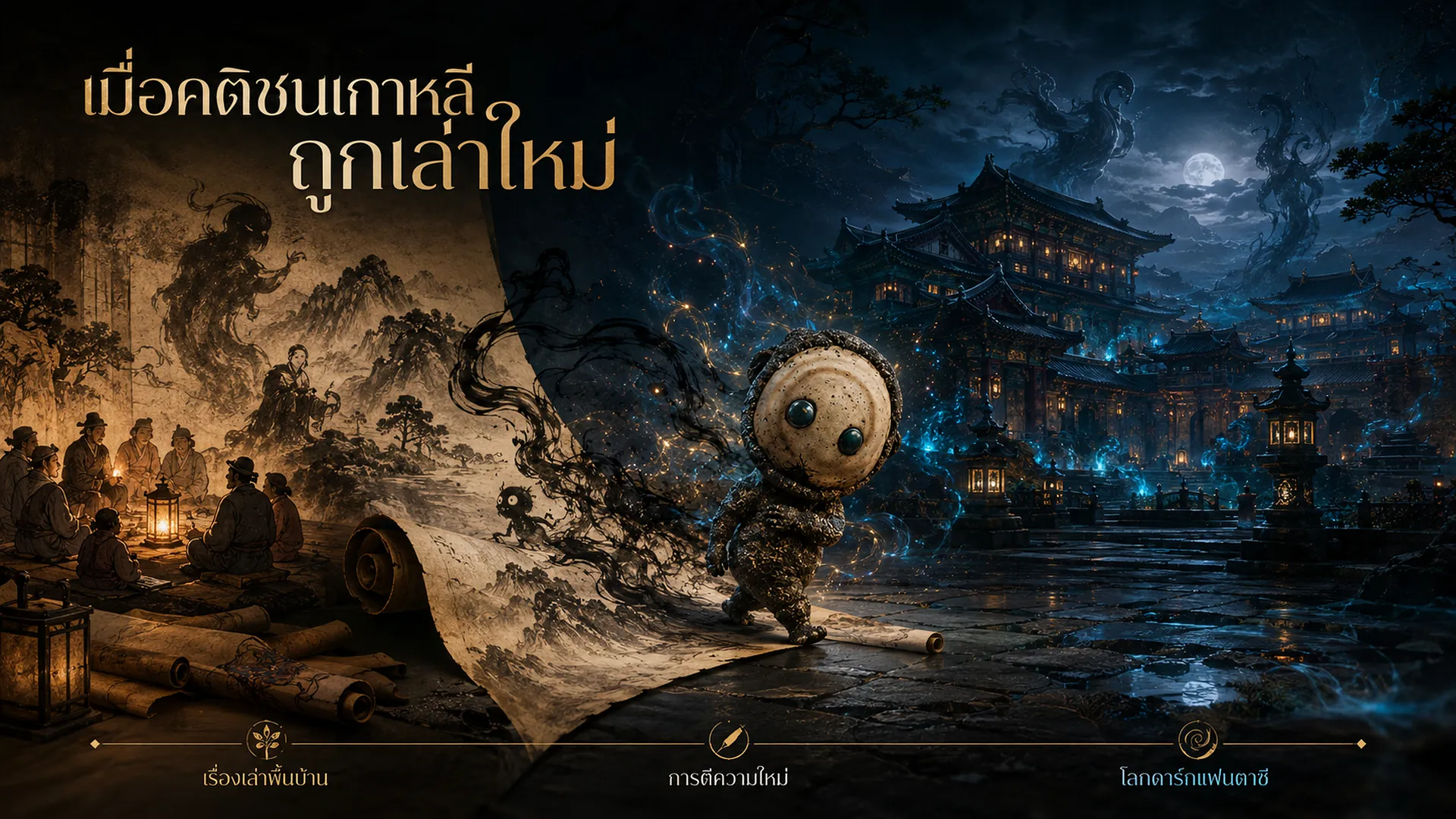 ตำนาน "กอม็อกซารี (꺼먹살이)" 19 Gwimae Kkeomeoksari korean folklore reimagined The East Palace