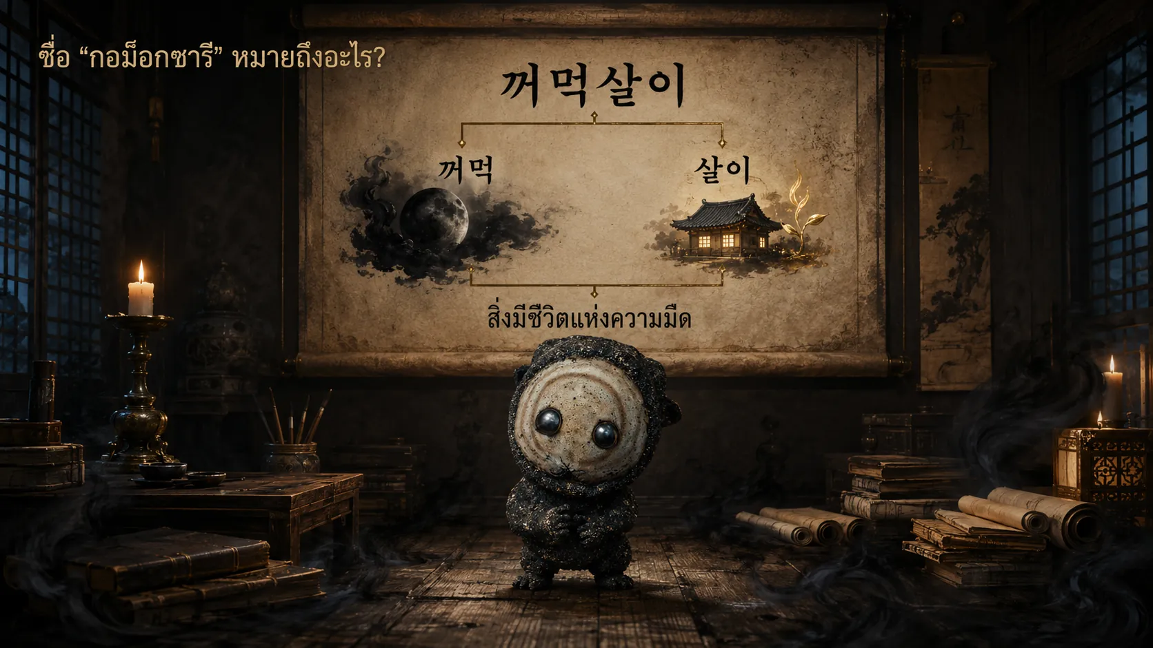 ตำนาน "กอม็อกซารี (꺼먹살이)" 15 The origin of the name 꺼먹살이